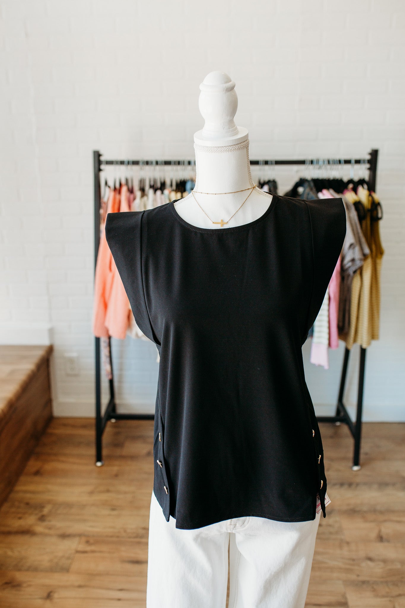 Classic Black Cap Sleeve Top