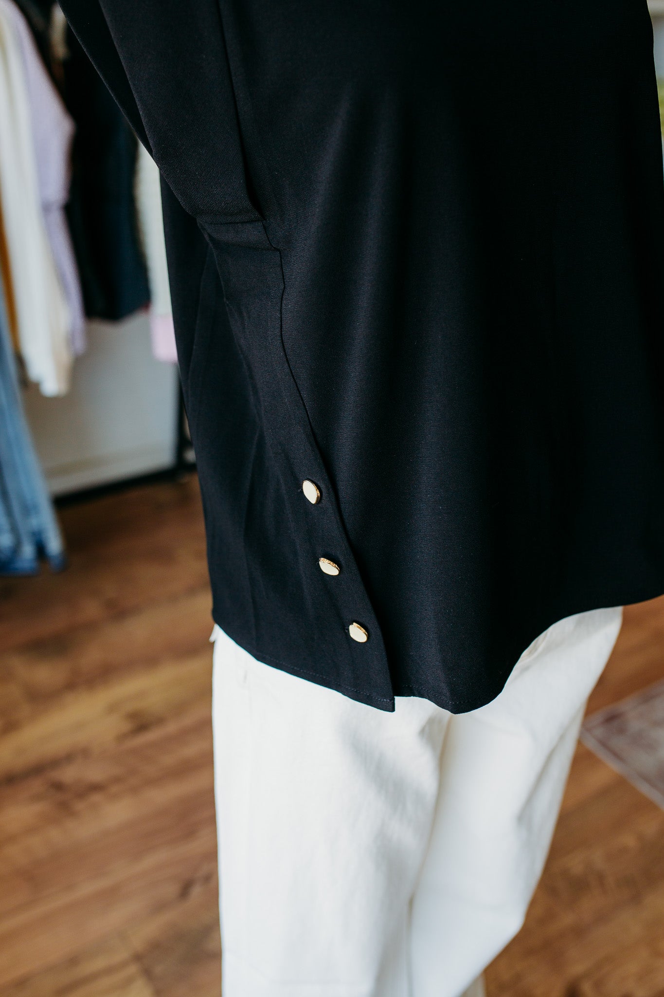 Classic Black Cap Sleeve Top