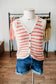 Coral/Natural Sweater Vest