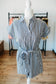 Black Striped Tie Romper