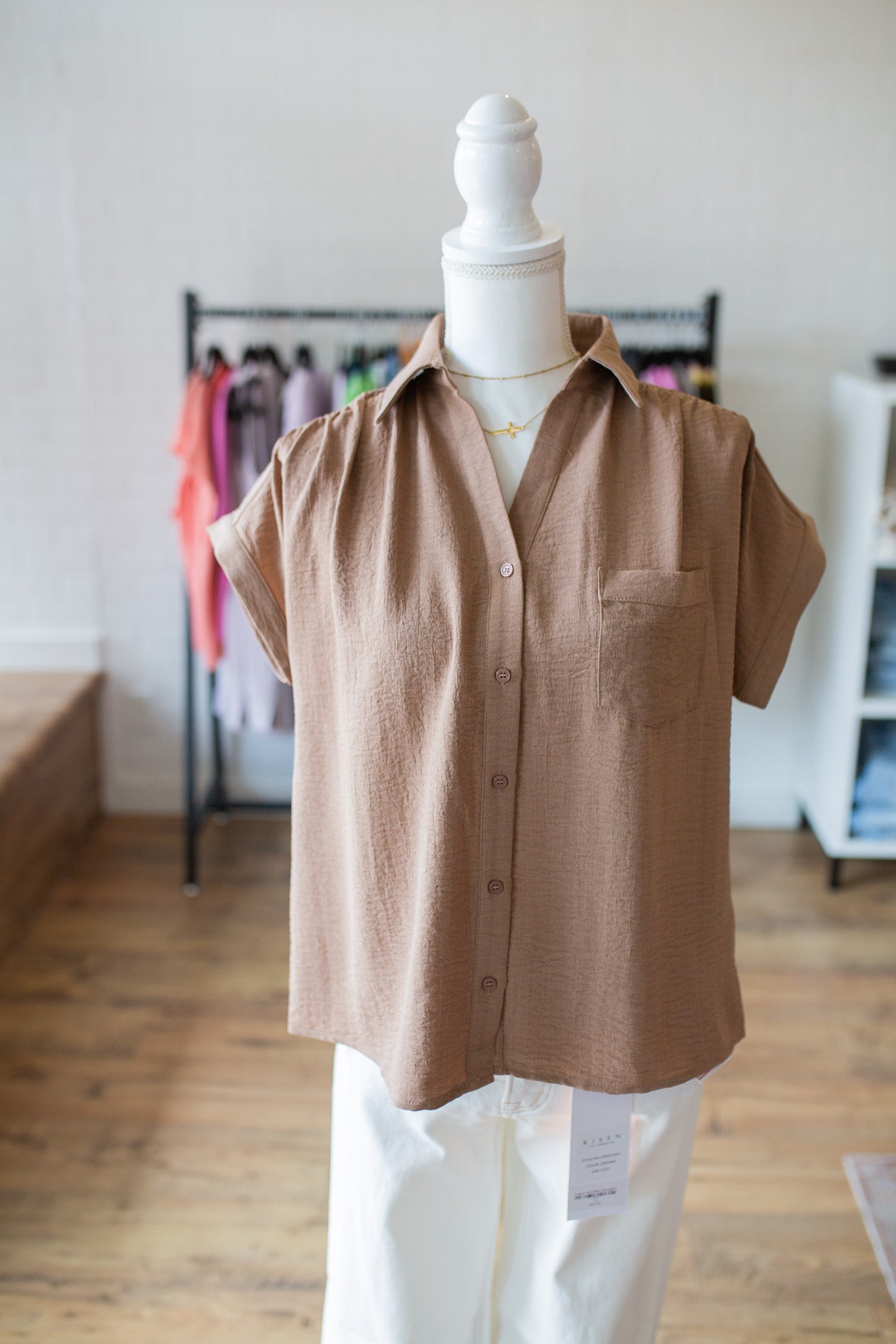 Camel Collared Shirt