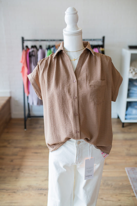 Camel Collared Shirt