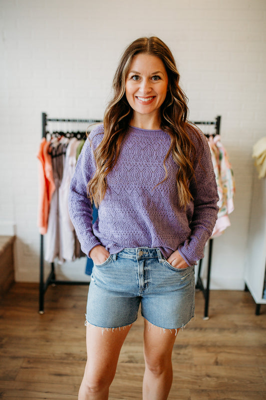 Floral Crochet Lilac/Pink