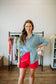 Red Scalloped Shorts