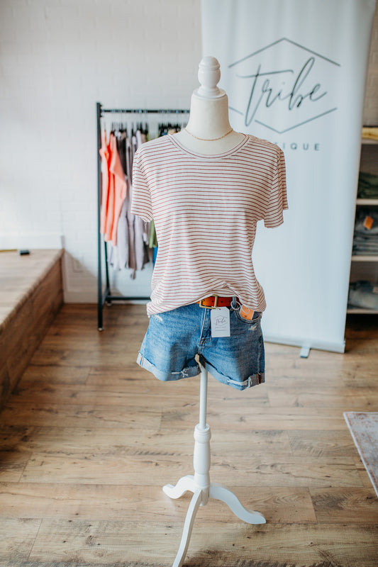 Cherry Striped Tee