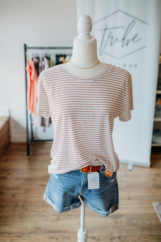 Cherry Striped Tee