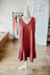 Terracotta Ruffle Hem Dress