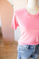 Punch/Black Lettuce Trim Top