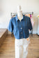Collared Button Down Denim Top