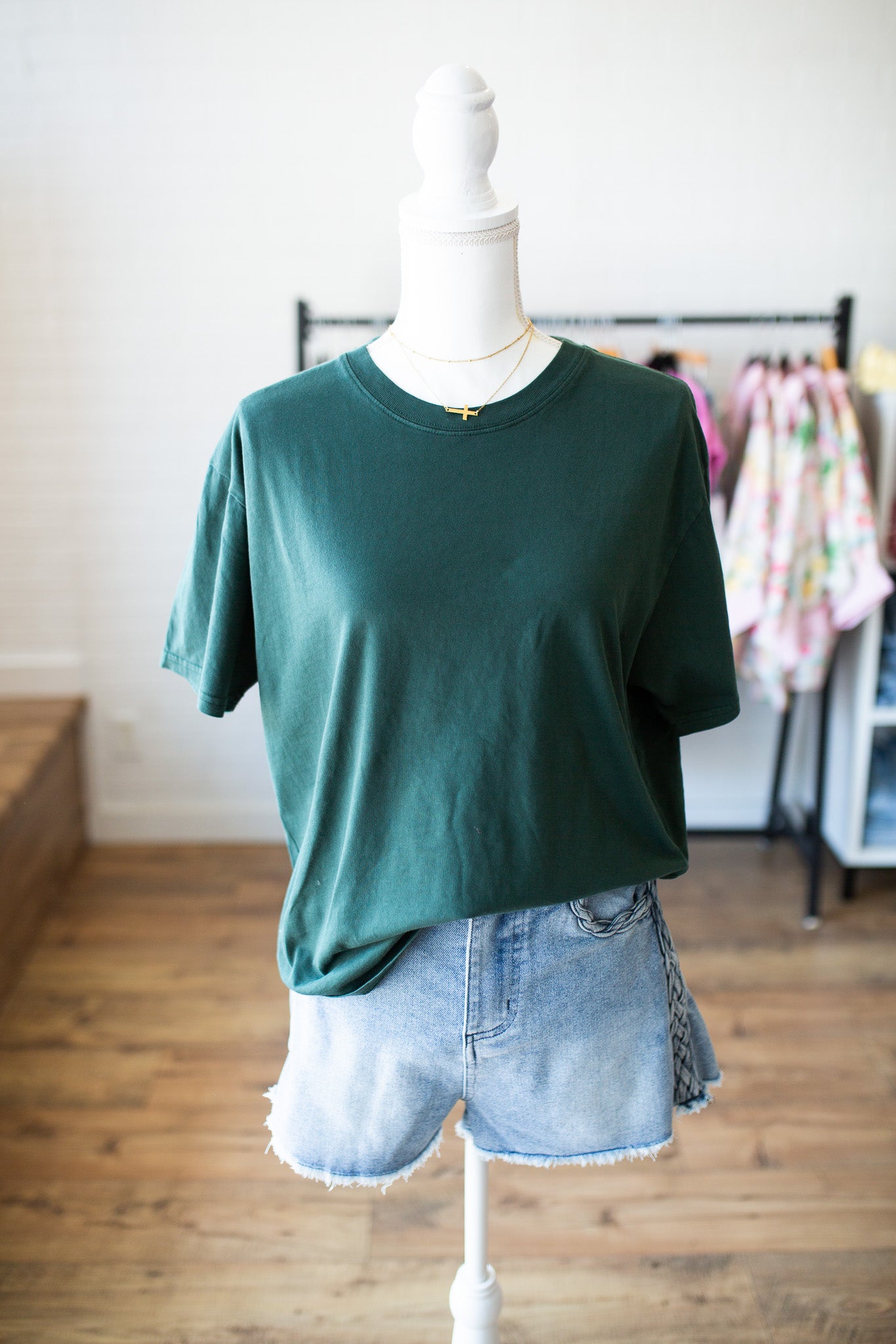 Pigment Tee Cocoa/Dk Gr/Red