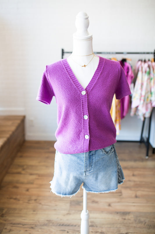 Orchid Short Sleeve Cardi
