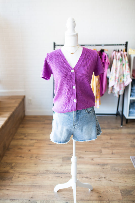 Orchid Short Sleeve Cardi