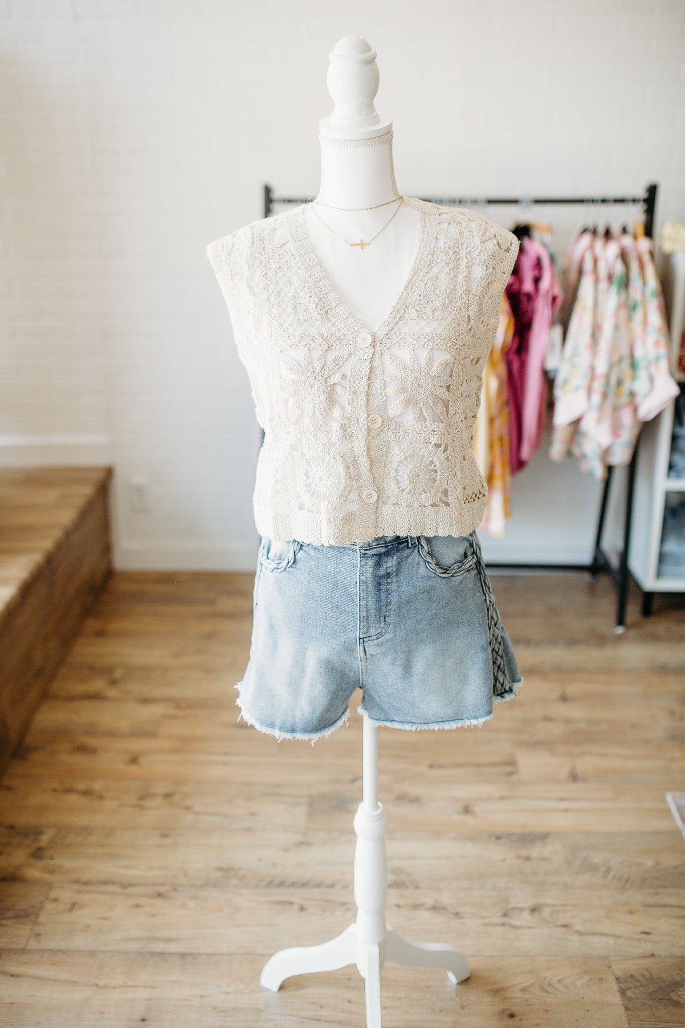 Natural Crochet Vest