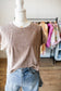 Grey/Cocoa Washed Tee