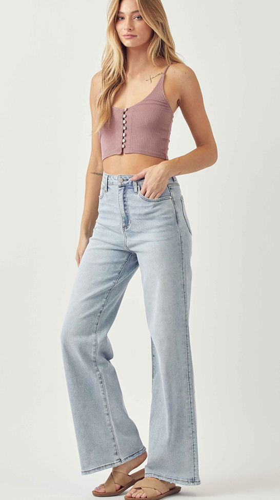 Risen High Rise Light Wide Leg