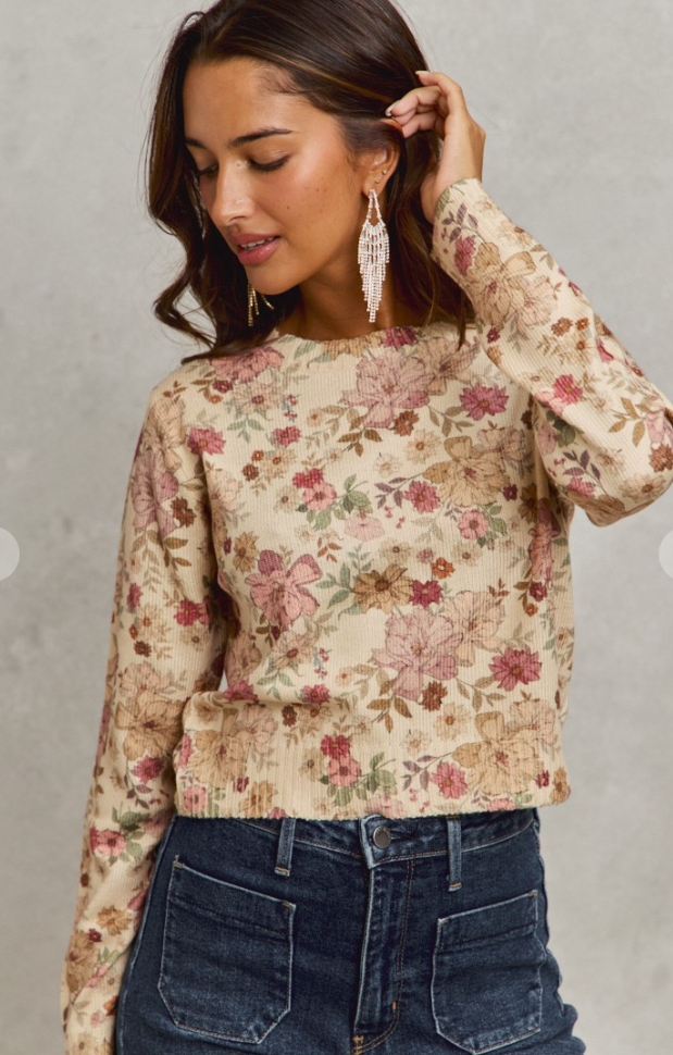 Holiday Floral Sweater