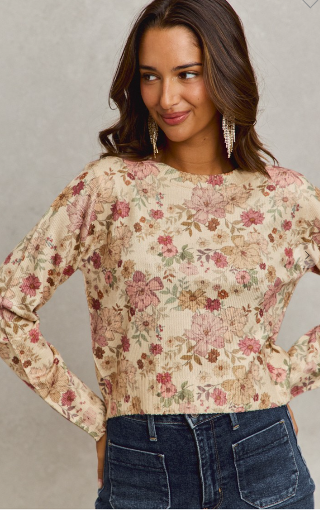 Holiday Floral Sweater