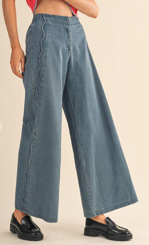Scalloped Edge Denim