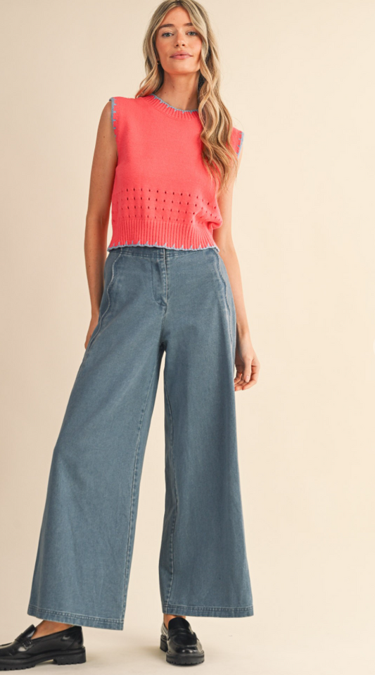 Scalloped Edge Denim