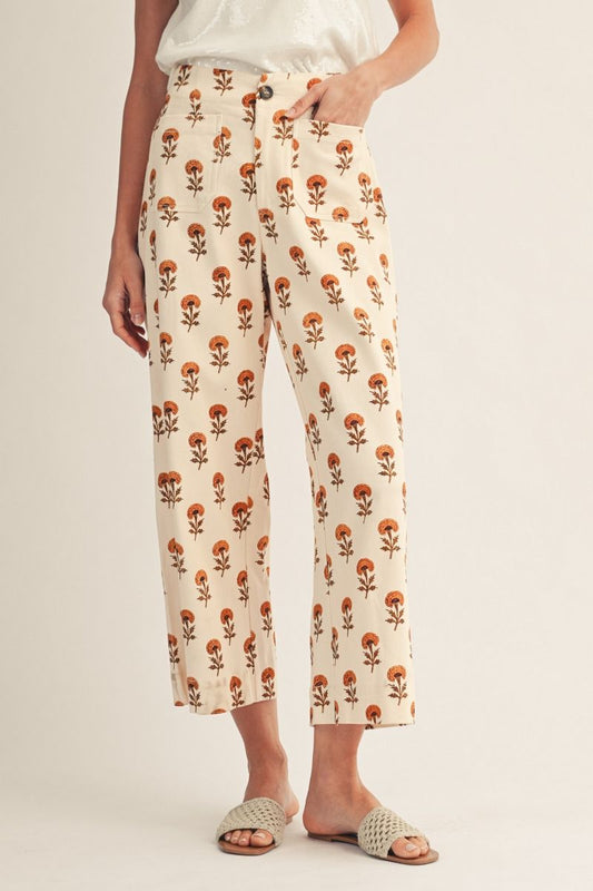 Boho Floral Casual Pants