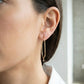 Secret Box Gold Dipped Cz Thin Hoop Earrings