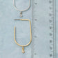 Secret Box Gold Dipped Cz Thin Hoop Earrings