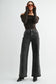 Charcoal Wide Leg Cuffed Mica