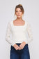 Off-White Lace Holiday Top