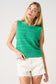 Emerald Green Crochet Sweater Tank