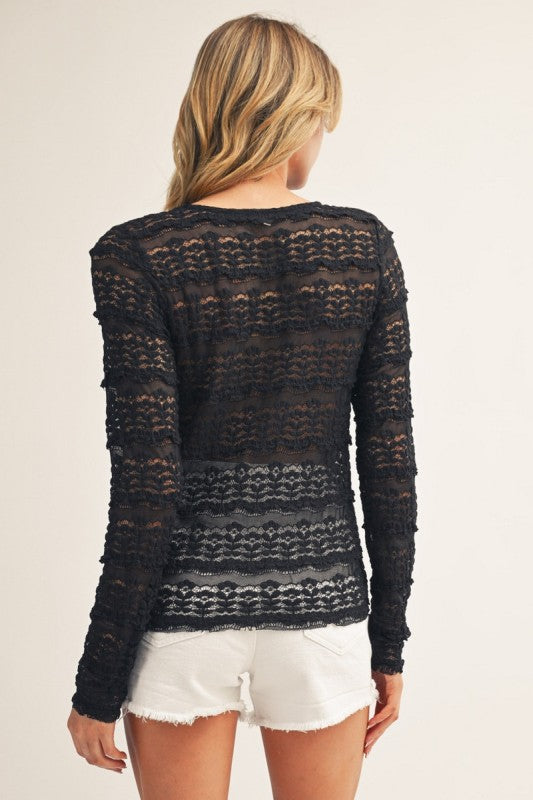 Black Lovely Lace Top
