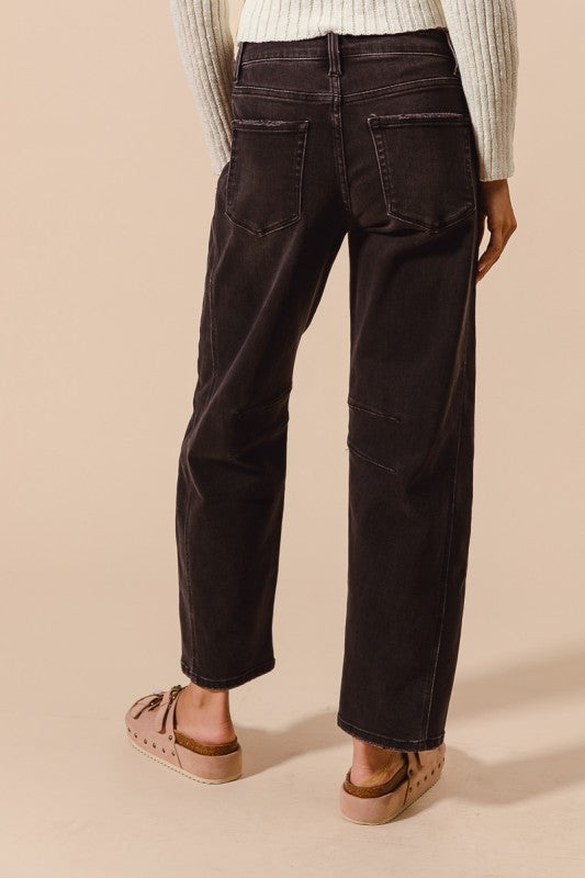 Charcoal Black Mid Rise Barrel