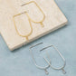 Secret Box Gold Dipped Cz Thin Hoop Earrings