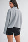 Grey Ribbed Quarter Zip