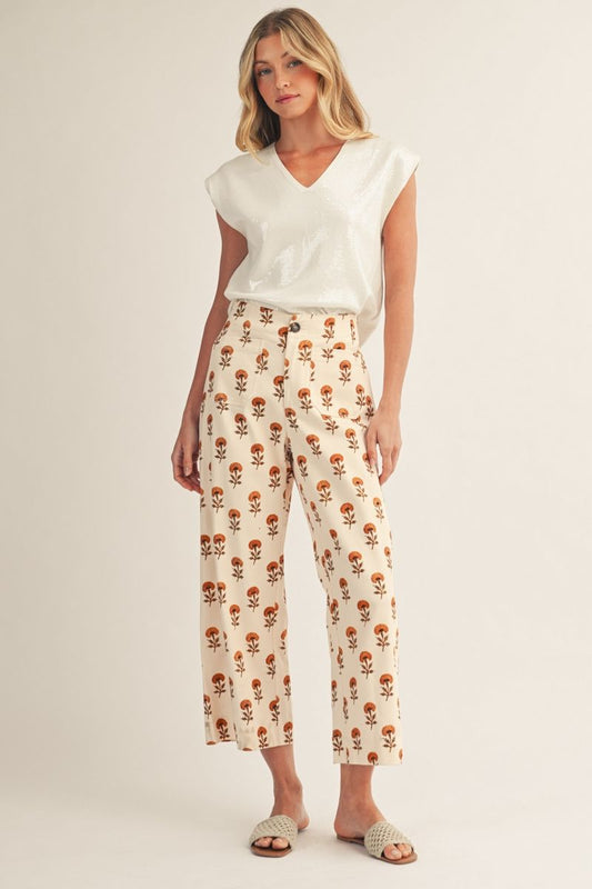 Boho Floral Casual Pants