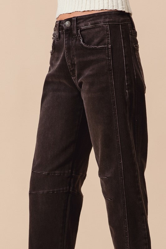 Charcoal Black Mid Rise Barrel