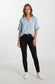 Denim Mini Ruffle Top