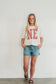 GINGHAM NE APPLIQUE - IVORY TEE