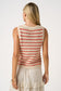 Coral/Natural Sweater Vest
