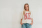 GINGHAM NE APPLIQUE - IVORY TEE