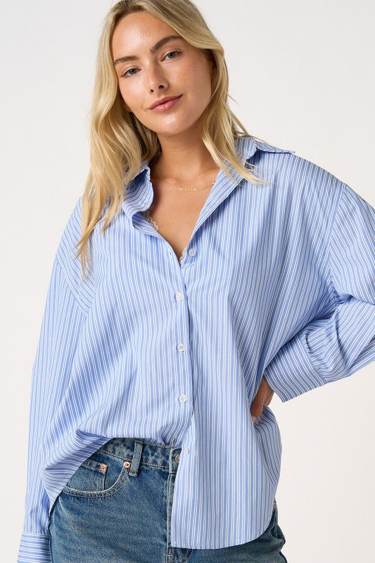 Blue/White Button Down Shirt